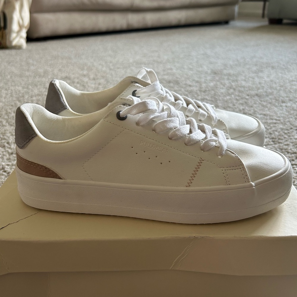 Pull&Bear Women’s Basic Plimsolls Sneakers Size 7… - image 2